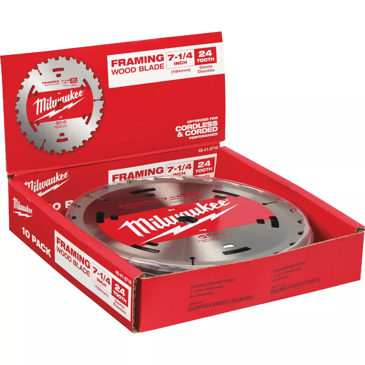 Milwaukee 7-1/4 In. 24-Tooth Construction Framing Circular Saw Blade, Bulk - photo 2