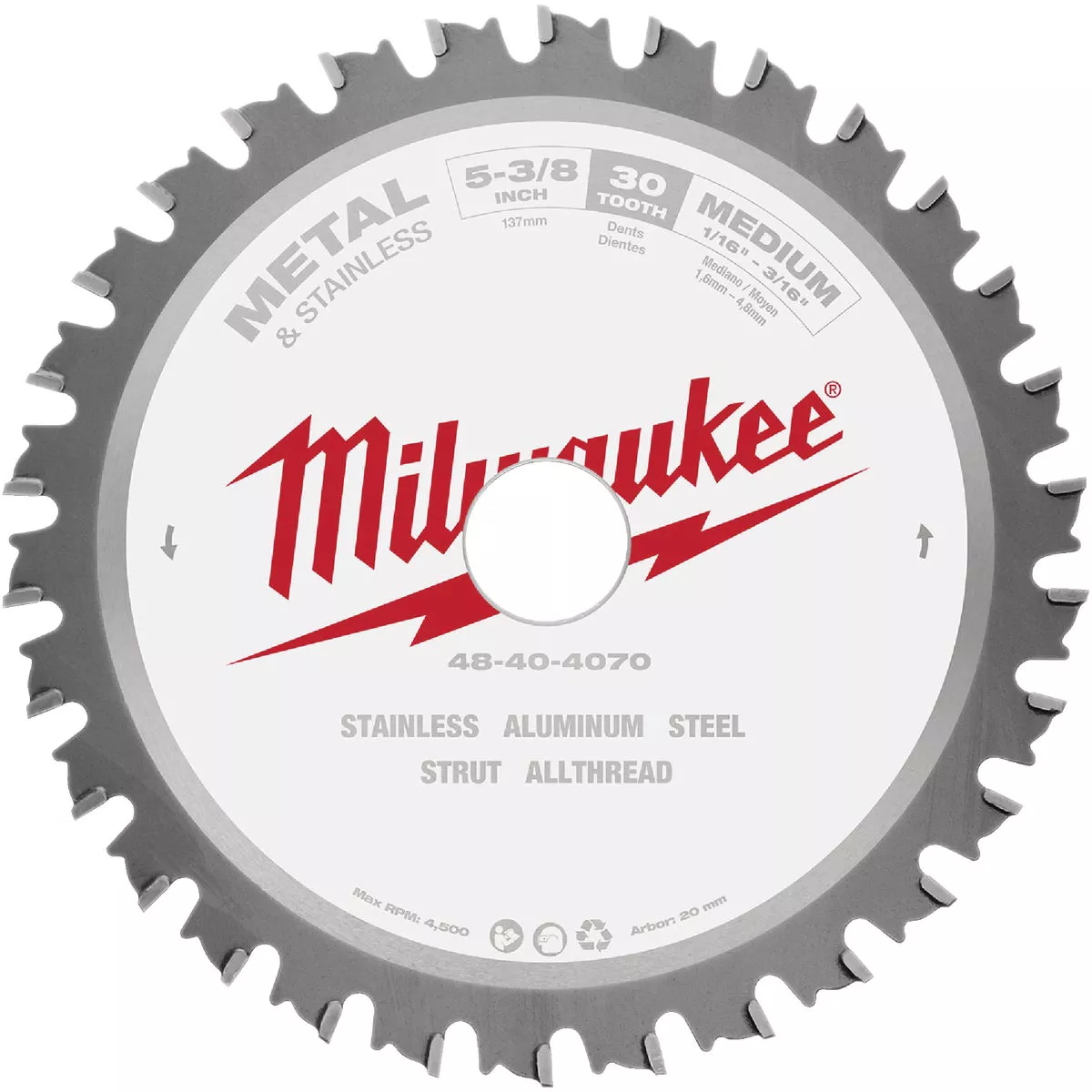 Milwaukee 5-3/8 In. 30-Tooth Metal Circular Saw Blade