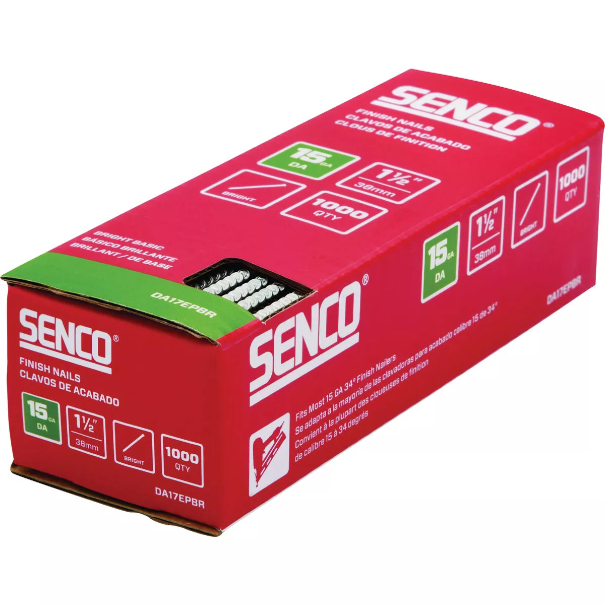 Senco 1-1/2 In. 15-Gauge Bright 34 Degree Angled Finish Nail (1000 Ct.) - photo 3