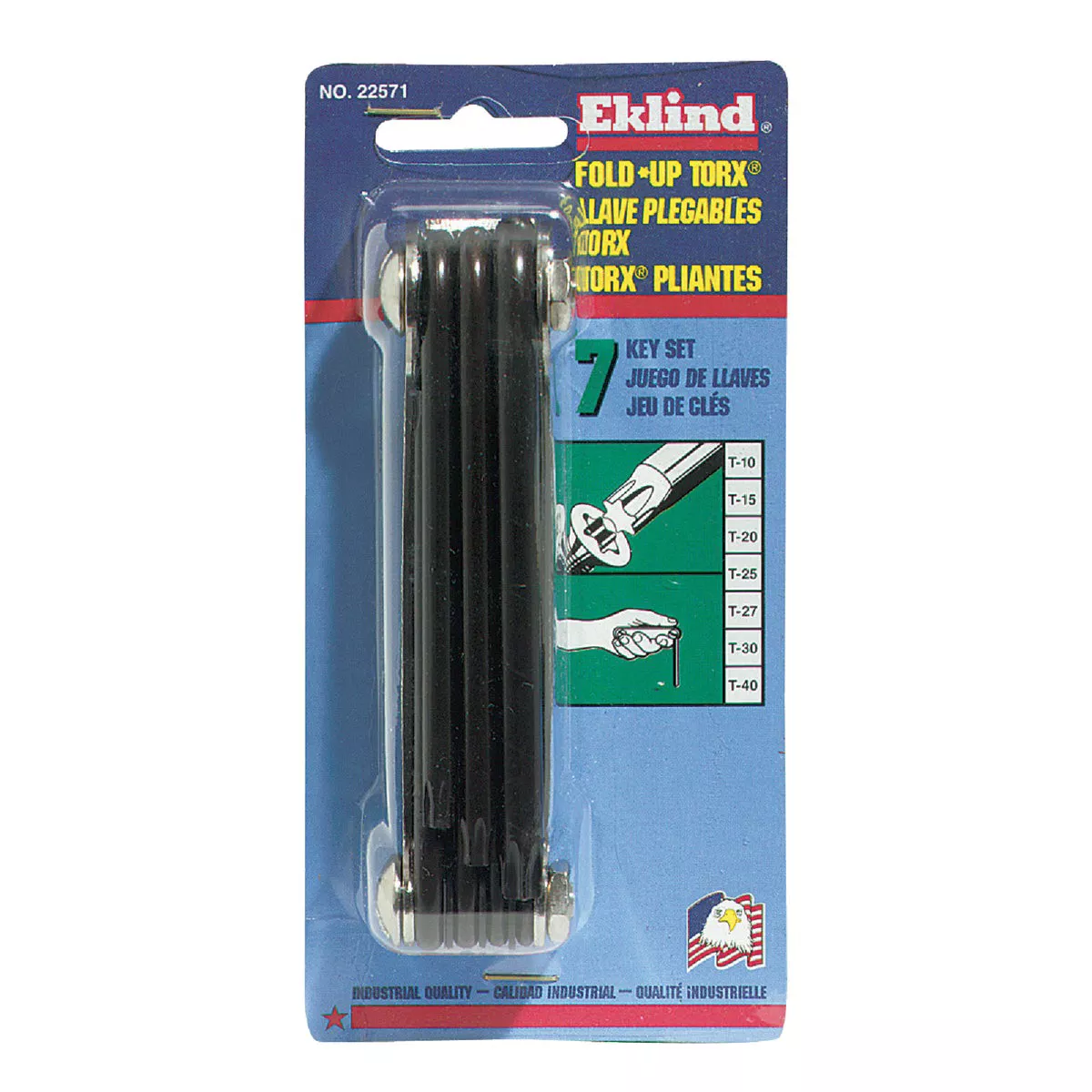 Eklind Fold-Up Torx Hex Key Set, 7-Piece - photo 2