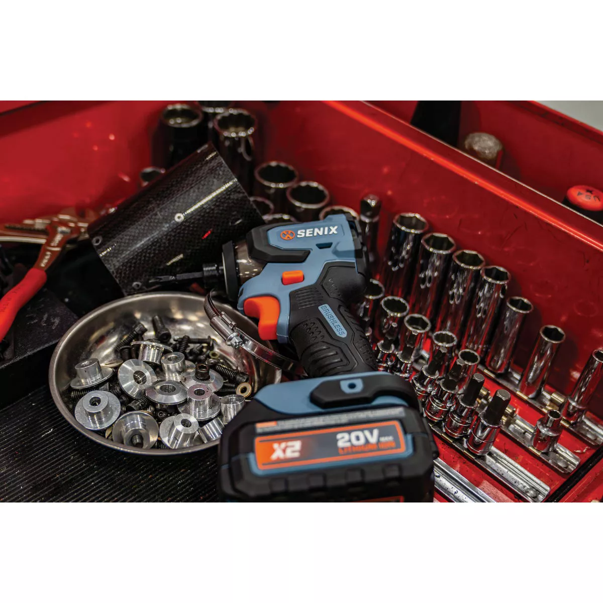 Senix X2 20 Volt Max Brushless 1/4 In. Hex Cordless Impact Driver Kit with 2.0 Ah Battery & Charger - photo 5