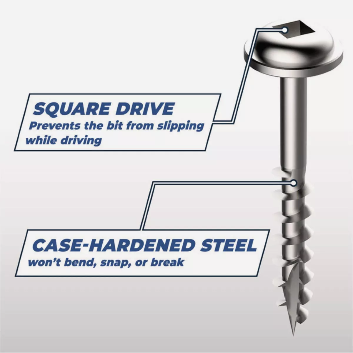 Kreg #8 x 1 In. Square Coarse Thread Maxi-Loc Head Zinc Pocket-Hole Screw (100 Ct.) - photo 4