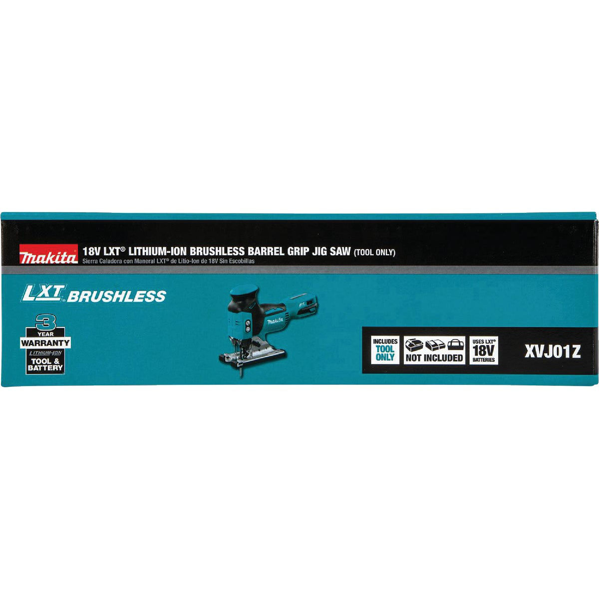 Makita XVJ01Z 18V LXT Brushless Barrel Grip Jig Saw (Tool Only) – Cordless, Variable Speed, 3 Orbital Settings