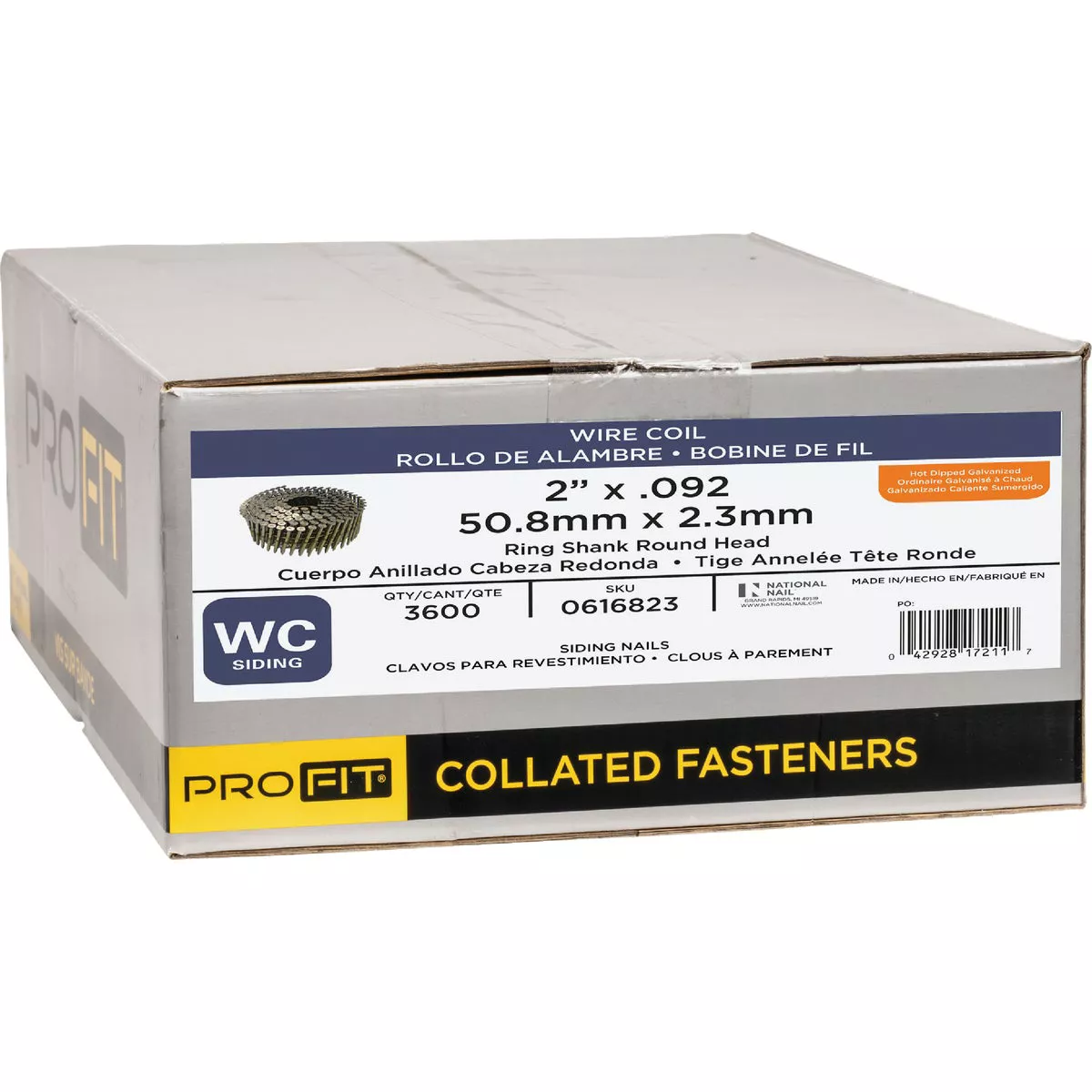 Pro-Fit 2 In. x 0.092 In. 15 Degree Wire Weld Hot Dipped Galvanized Coil Siding Nail (3600 Ct.) - photo 2