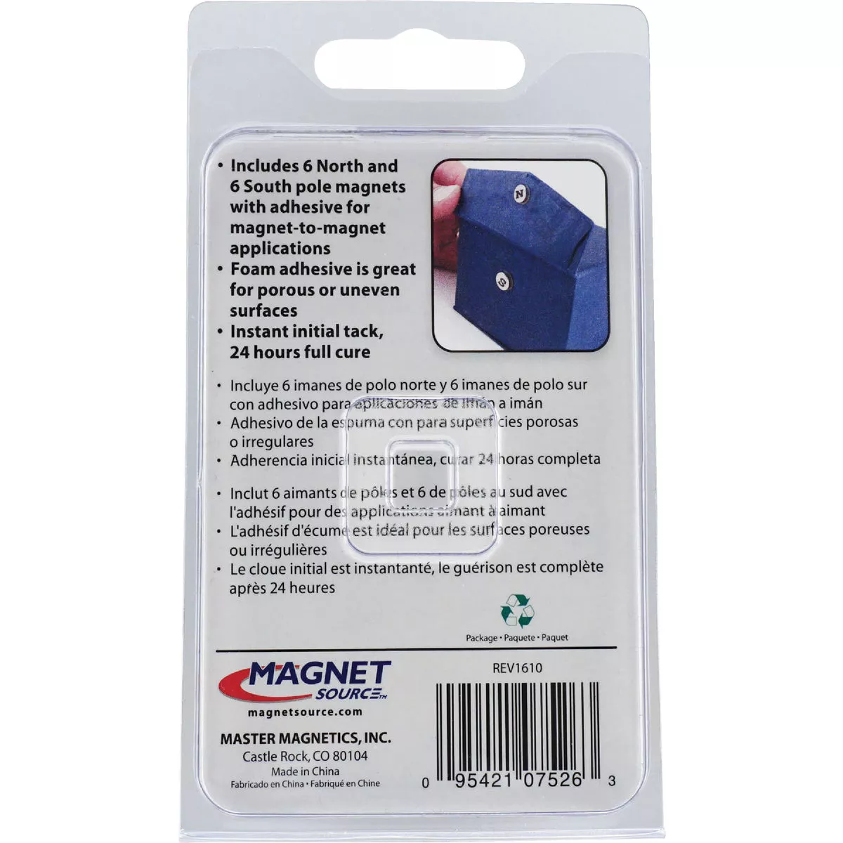 MagnetSource 1.68 Lb. Capacity Neodymium Disc Magnet with Adhesive (12-Pack) - photo 6