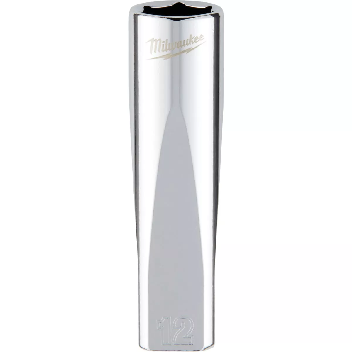 Milwaukee 3/8 In. Drive 12 mm 6-Point Deep Metric Socket with FOUR FLAT Sides