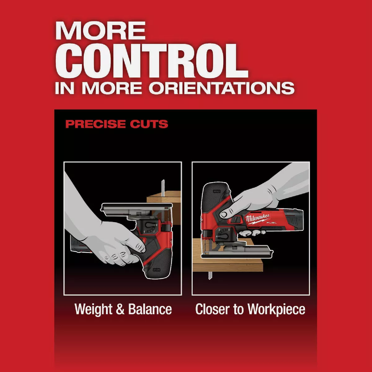 Milwaukee M12 FUEL Brushless Barrel Grip Cordless Jig Saw (Tool Only) - photo 5