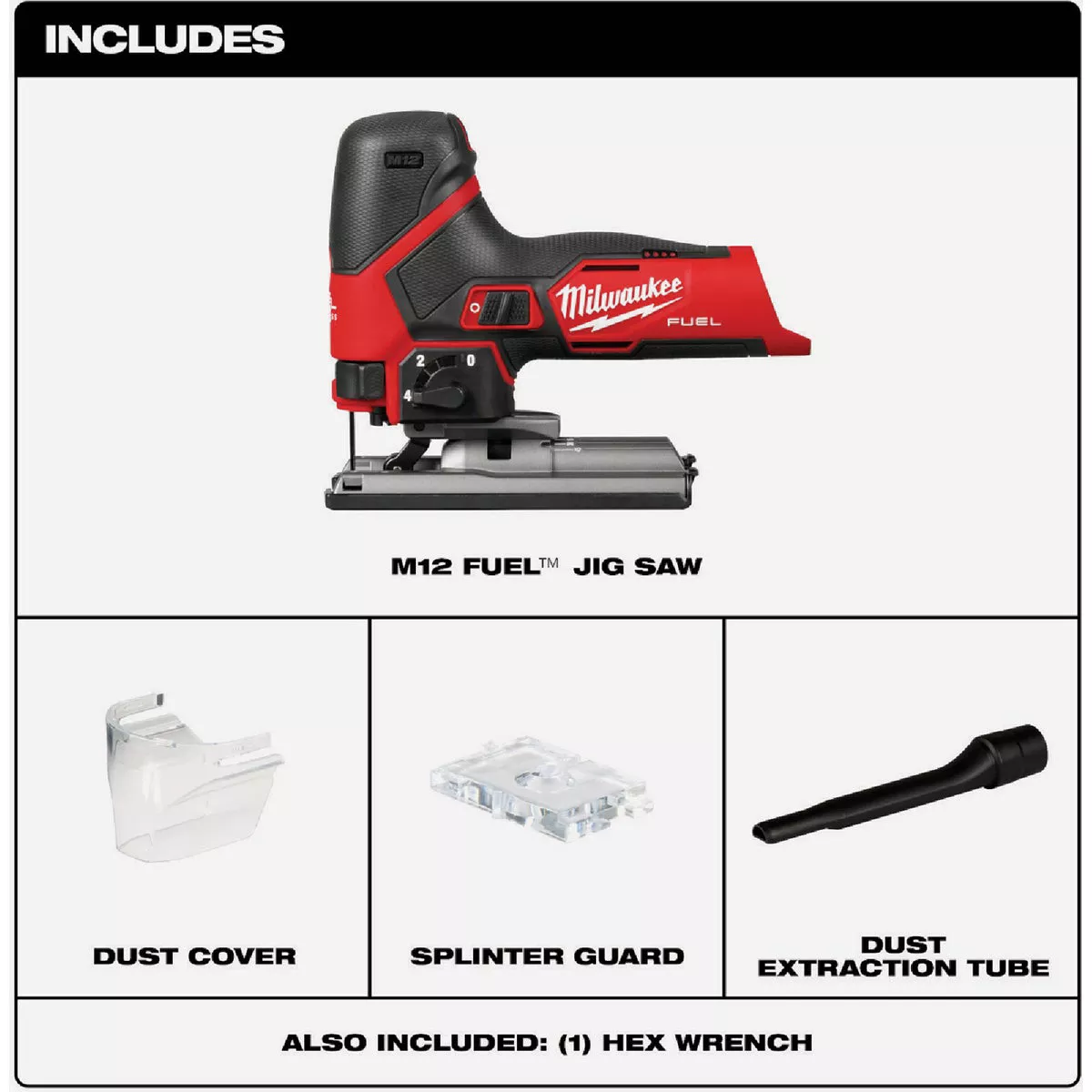 Milwaukee M12 FUEL Brushless Barrel Grip Cordless Jig Saw (Tool Only) - photo 2