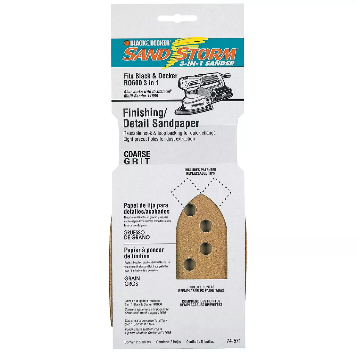 Black & Decker 80 Grit Mouse Sandpaper (5-Pack) - photo 2