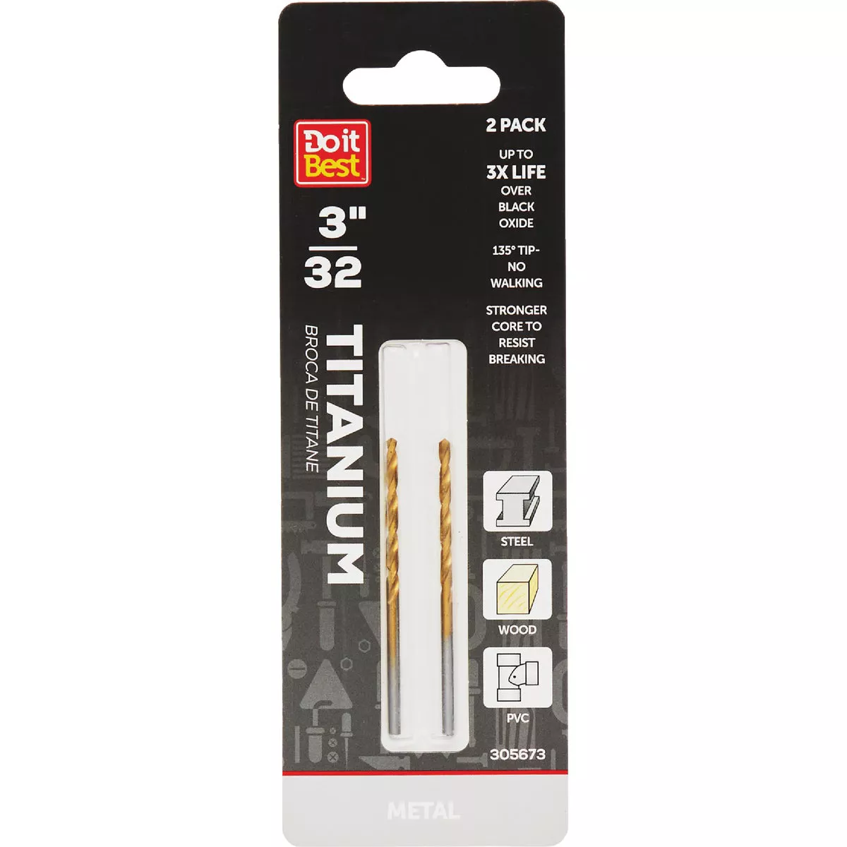 Do it Best 3/32 In. Titanium Drill Bit (2-Pack)
