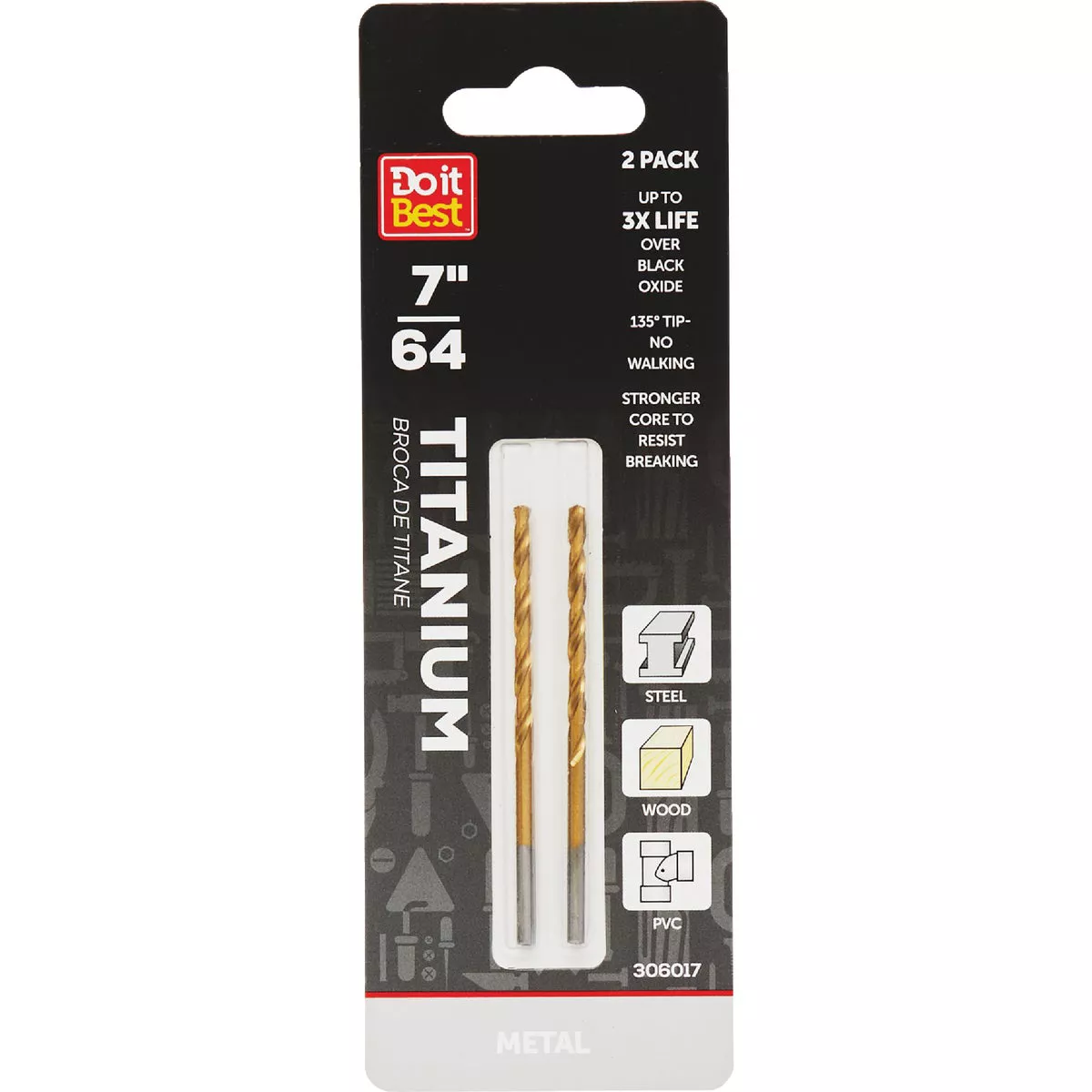 Do it Best 7/64 In. Titanium Drill Bit (2-Pack)