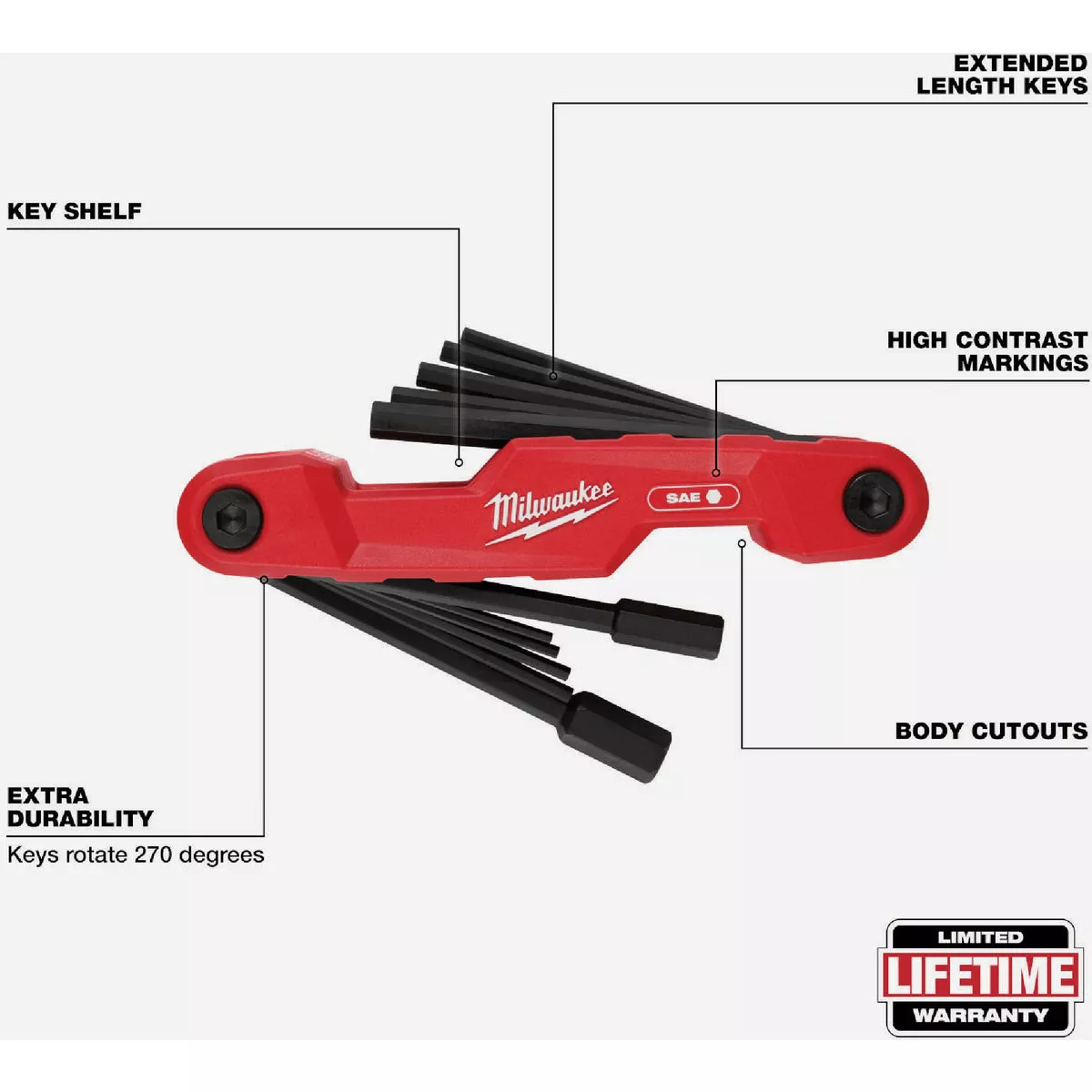 Milwaukee Electrician's SAE Folding Hex Key Set (11-Piece) - photo 3