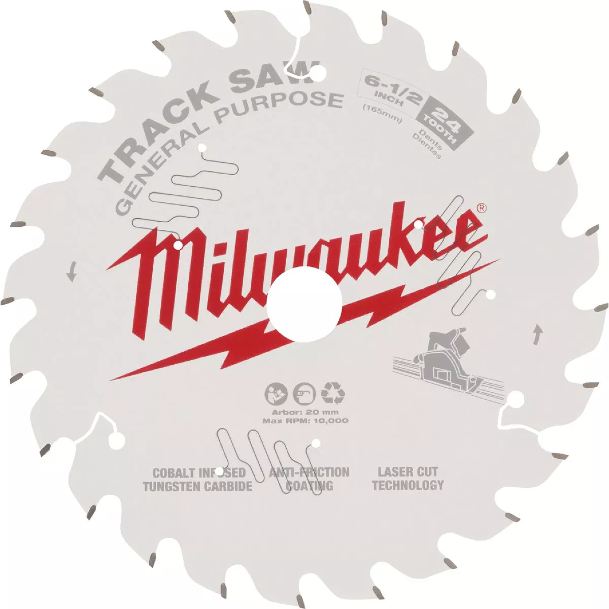 Milwaukee 6-1/2 In. 24-Tooth General Purpose Track Saw Blade - photo 8