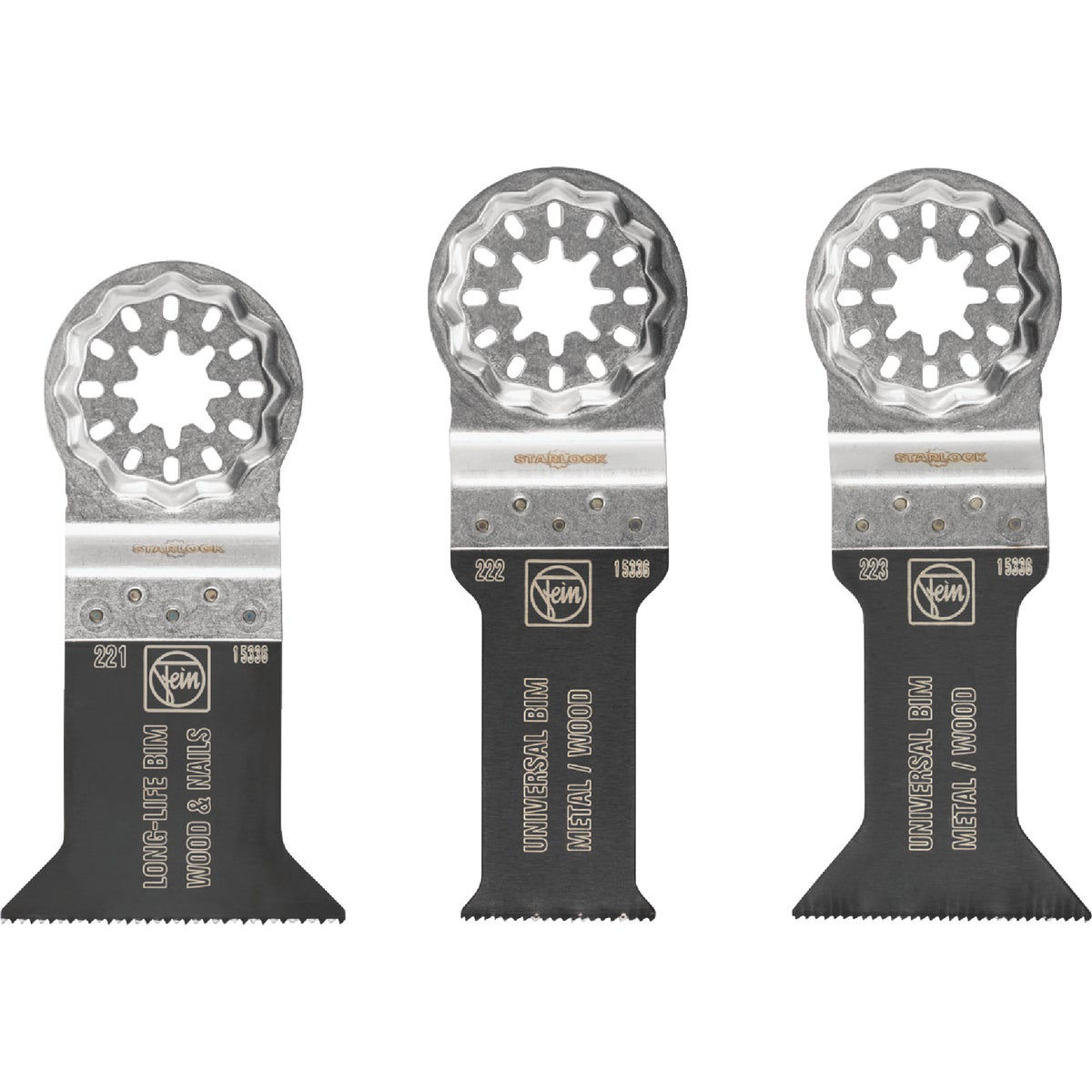 35222952140 Fein 3-Piece Wood & Metal Cutting Oscillating Blade Set