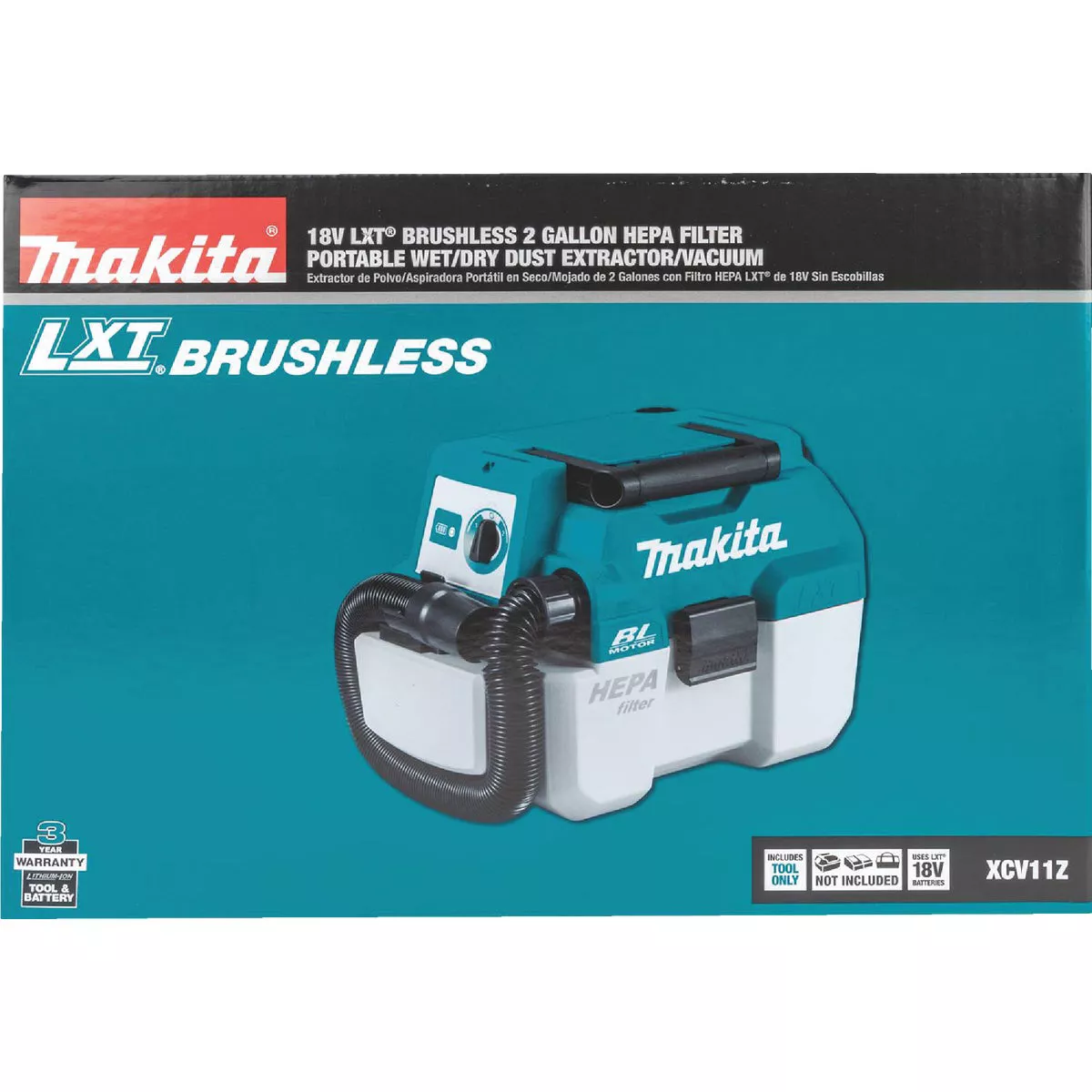 Makita 18 Volt LXT 2 Gal. Lithium-Ion Brushless Cordless Wet/Dry Vacuum (Tool Only) - photo 11