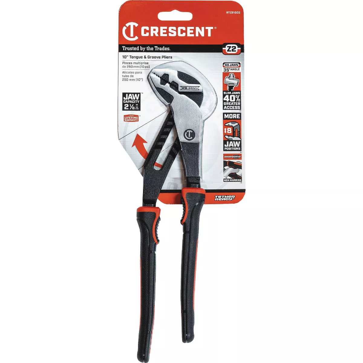 Crescent 10 In. Straight Jaw Tongue & Groove Pliers - photo 2