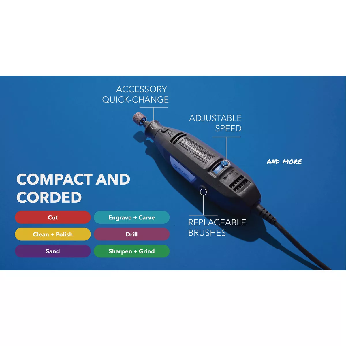 Dremel 3100 1.2-Amp Variable Speed Electric Rotary Tool Kit with (15) Accessories - photo 3