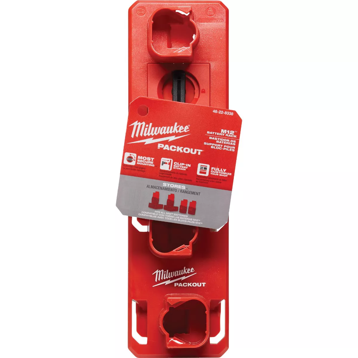 Milwaukee PACKOUT 4-Battery M12 Battery Rack - photo 2