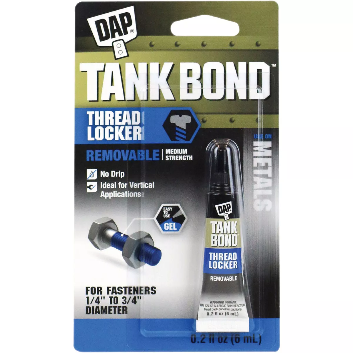 DAP Tank Bond 0.2 Oz. Blue Removable Gel Threadlocker - photo 2
