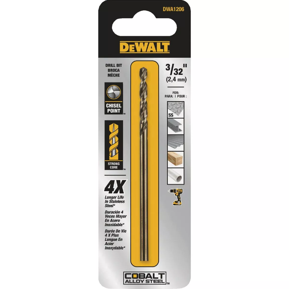 DeWalt 3/32 In. Industrial Cobalt Drill Bit - photo 2