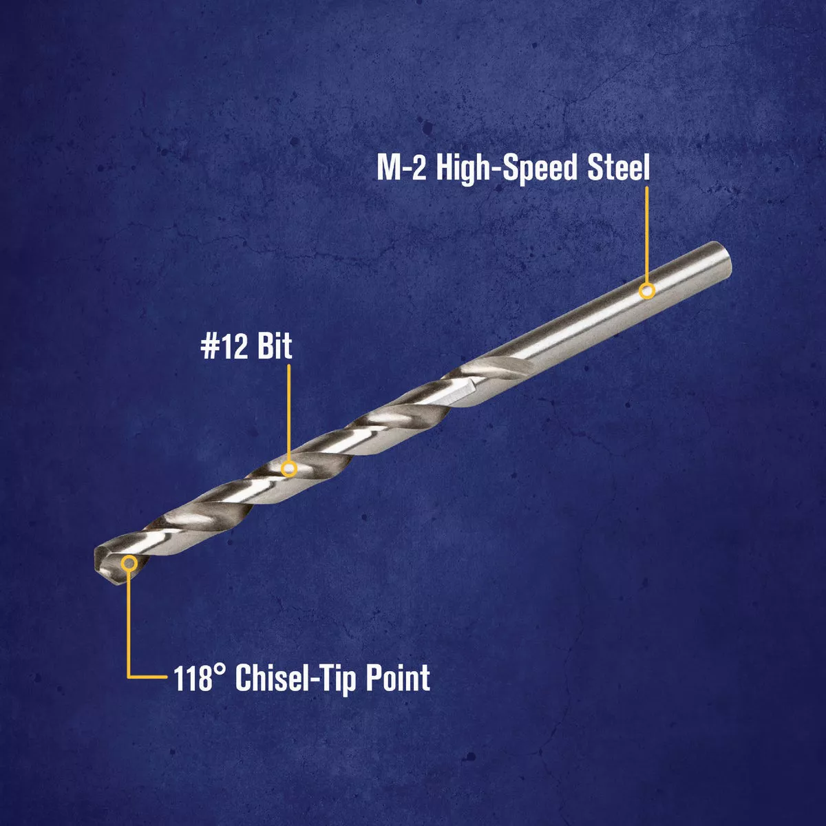 Irwin #12 Bright High Speed Steel Wire Gauge Drill Bit - photo 3