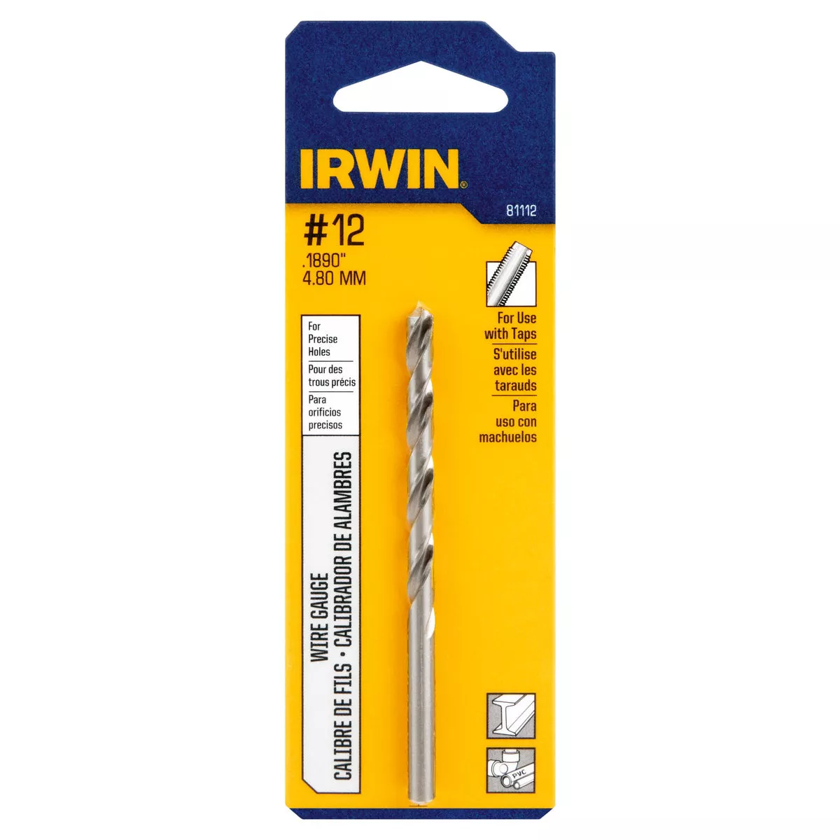 Irwin #12 Bright High Speed Steel Wire Gauge Drill Bit - photo 2