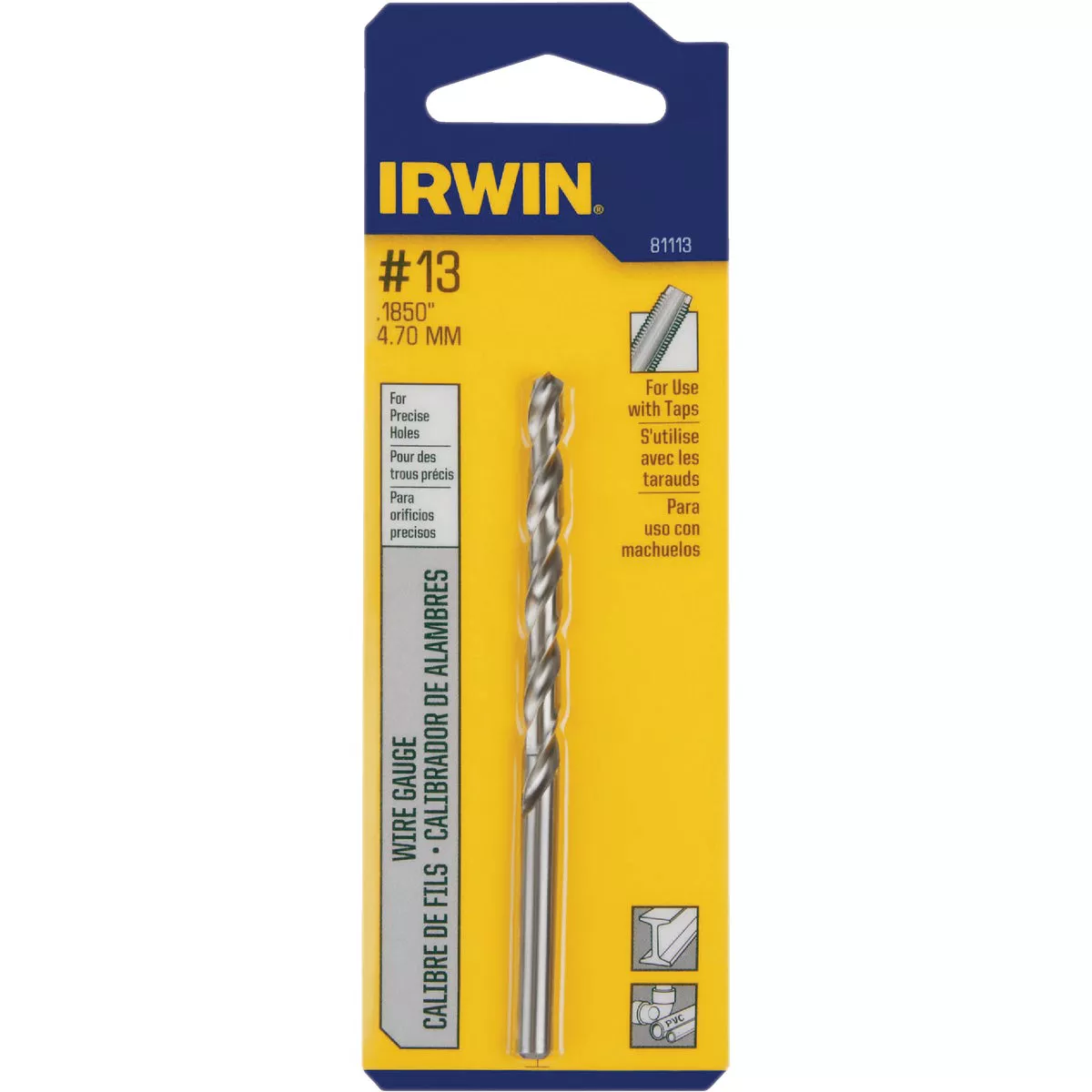 Irwin #13 Bright High Speed Steel Wire Gauge Drill Bit - photo 2