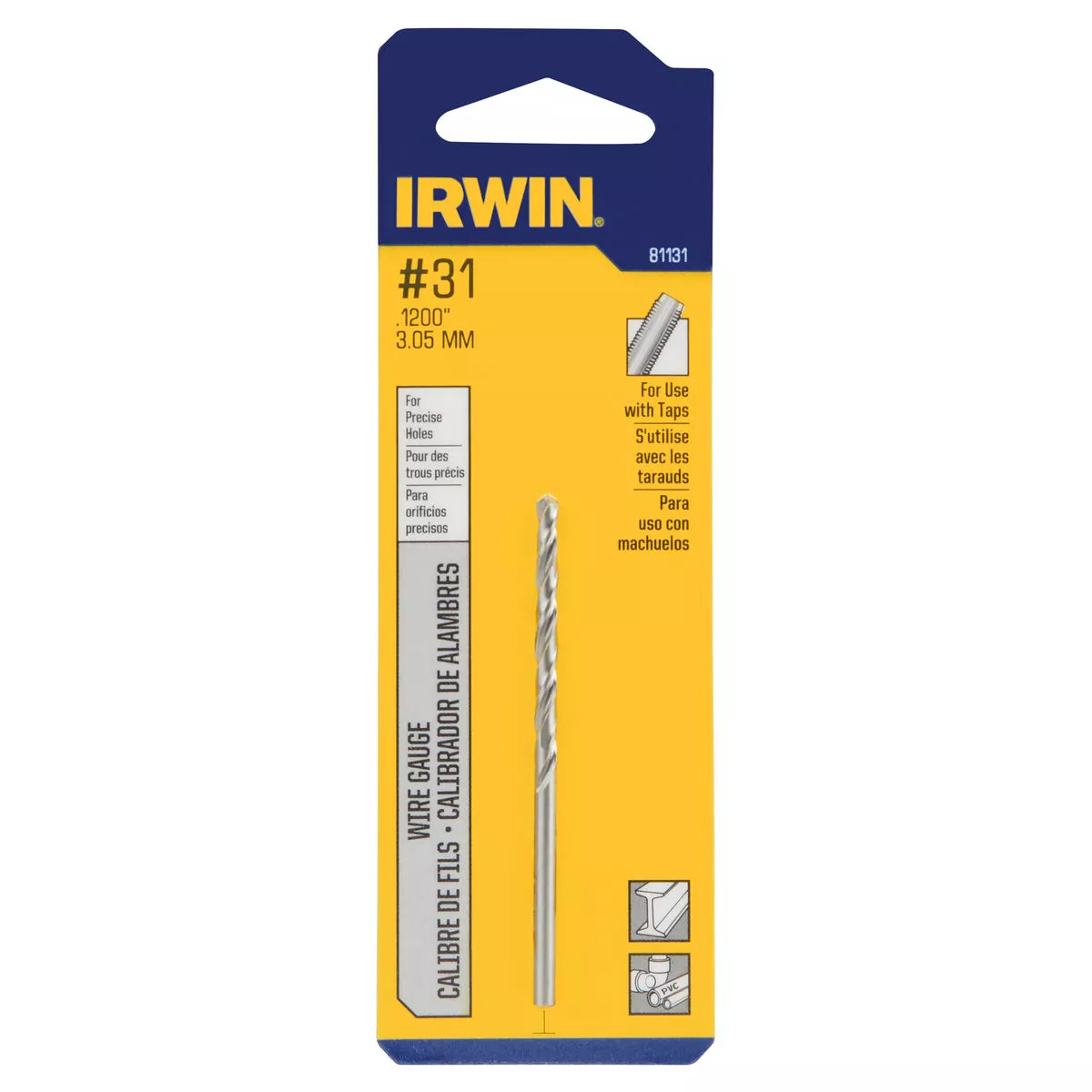 Irwin #31 Bright High Speed Steel Wire Gauge Drill Bit - photo 2