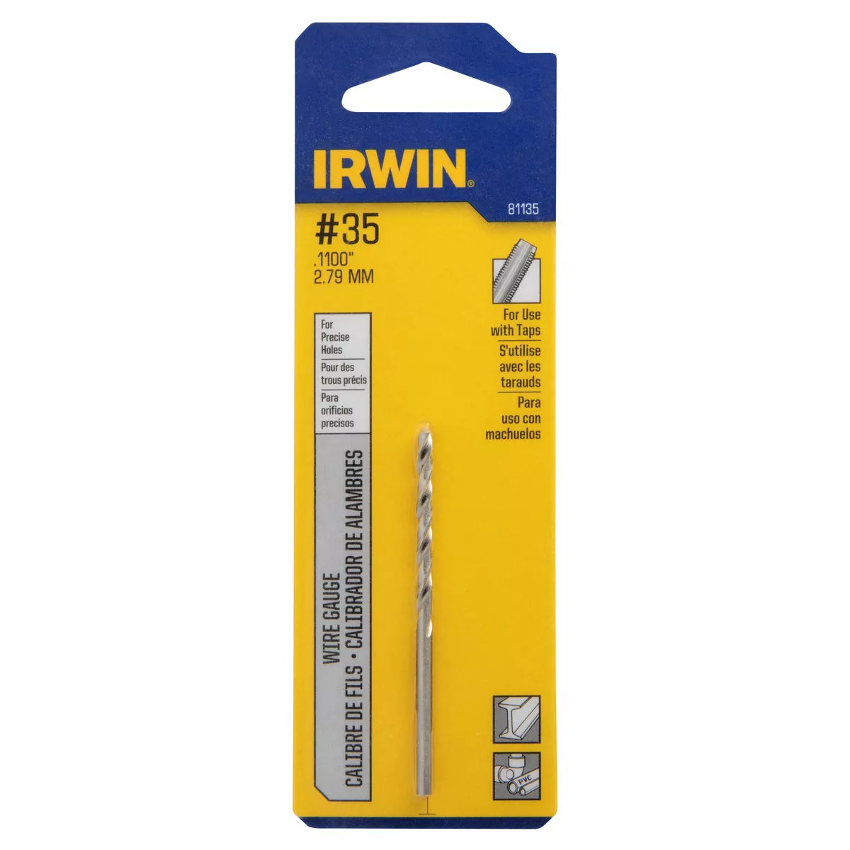 Irwin #35 Bright High Speed Steel Wire Gauge Drill Bit - photo 2