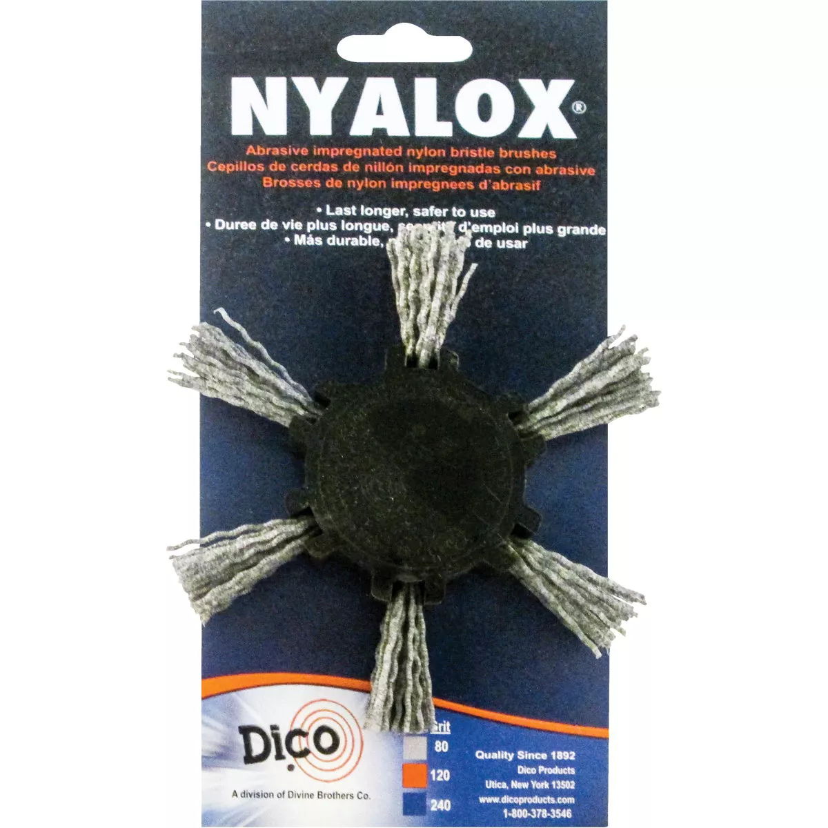 Dico Nyalox 4 In. Grey Coarse Flap Brush