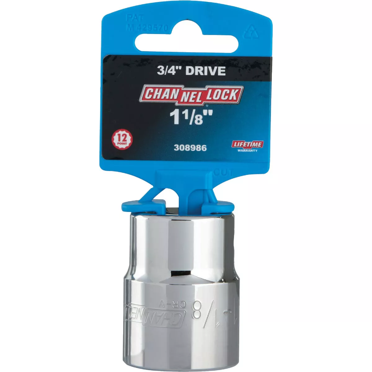 Channellock 3/4 In. Drive 1-1/8 In. 12-Point Shallow Standard Socket - photo 2