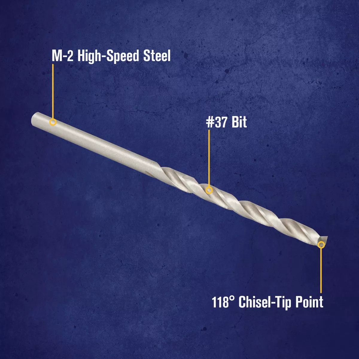 Irwin #37 Bright High Speed Steel Wire Gauge Drill Bit - photo 3