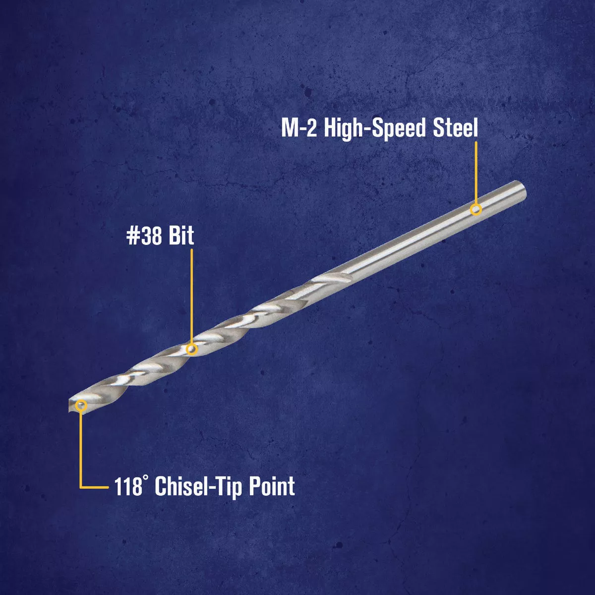 Irwin #38 Bright High Speed Steel Wire Gauge Drill Bit - photo 2