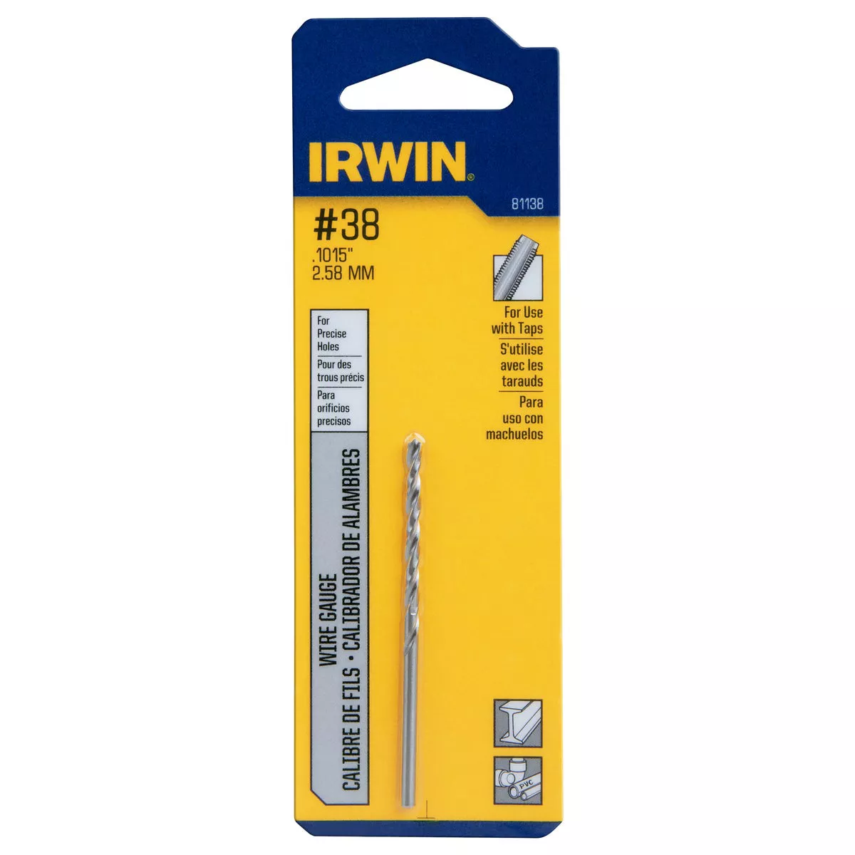 Irwin #38 Bright High Speed Steel Wire Gauge Drill Bit - photo 5