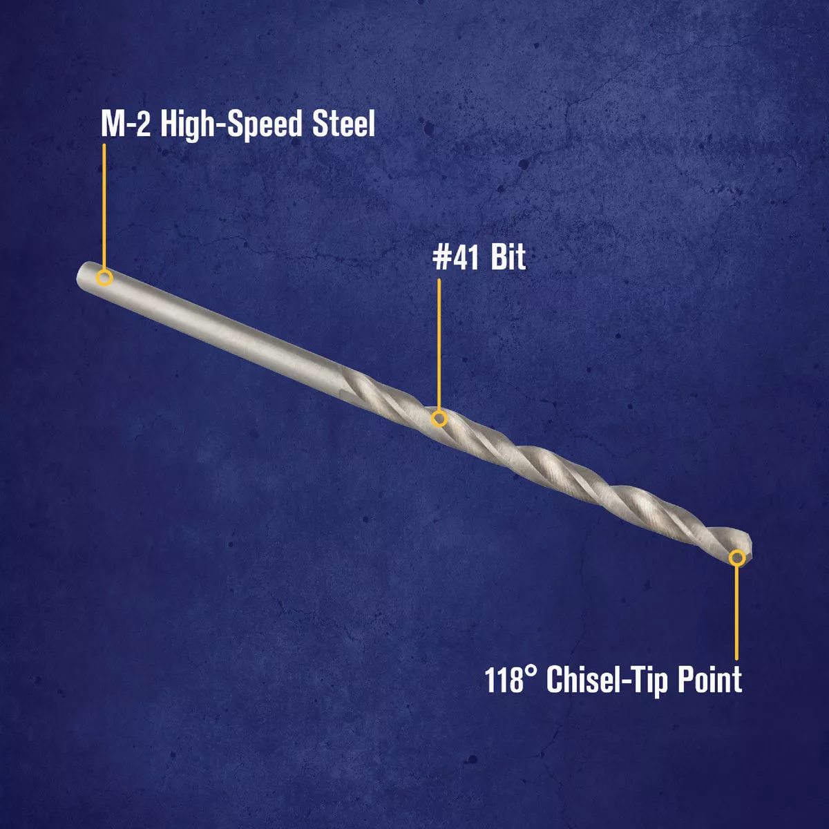 Irwin #41 Bright High Speed Steel Wire Gauge Drill Bit - photo 2