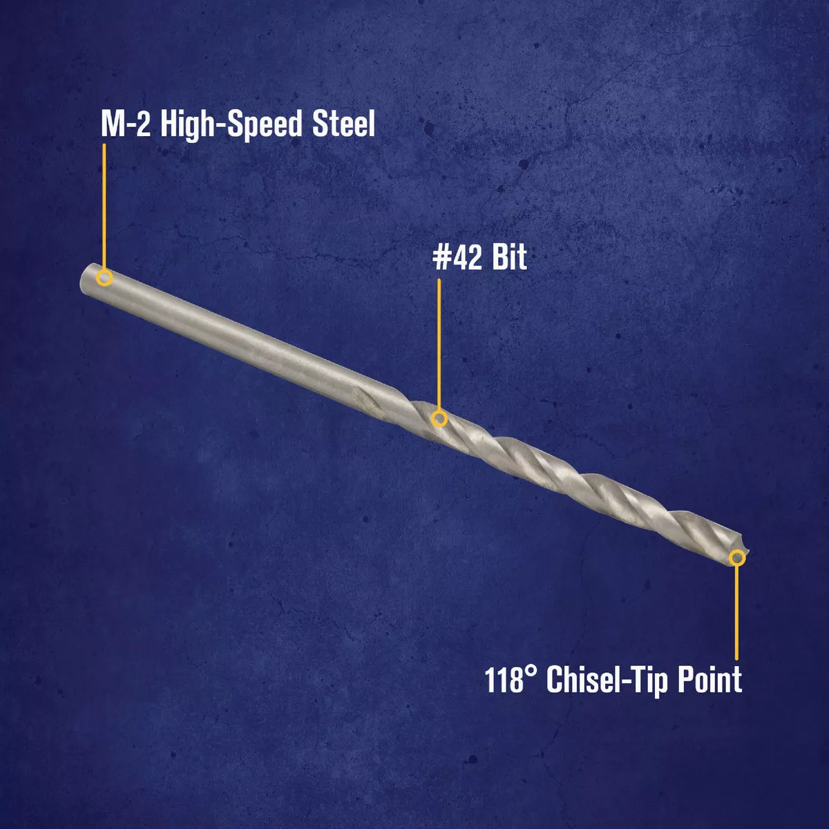 Irwin #42 Bright High Speed Steel Wire Gauge Drill Bit - photo 2