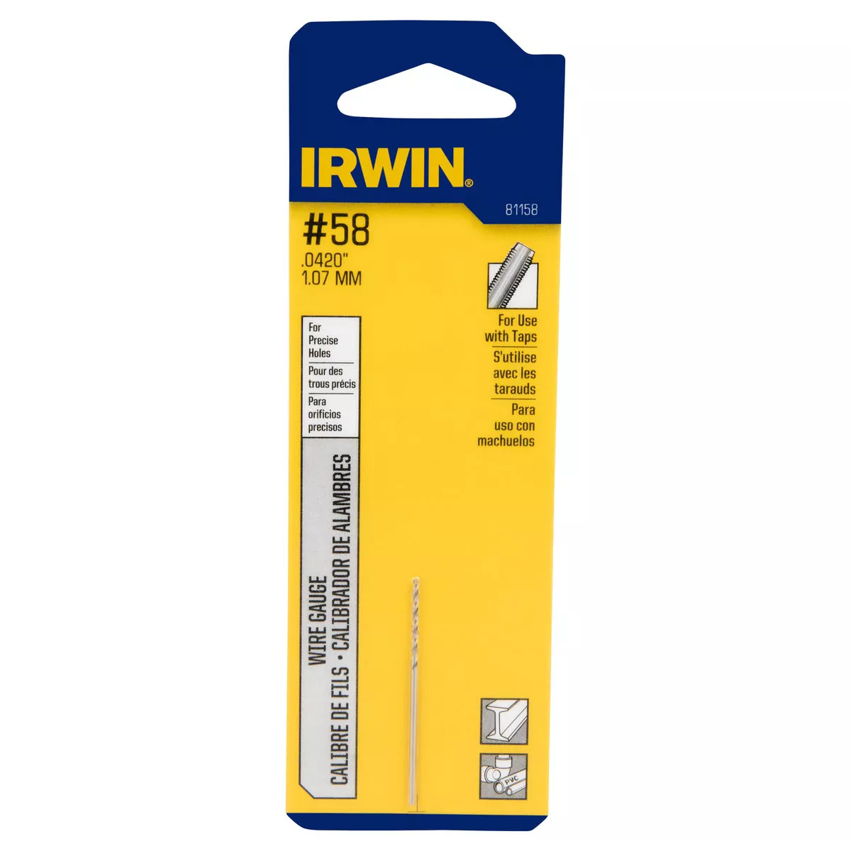 Irwin #58 Bright High Speed Steel Wire Gauge Drill Bit - photo 5