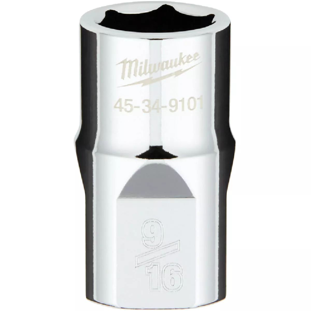 Milwaukee 1/2 In. Drive 9/16 In. 6-Point Shallow Standard Socket with FOUR FLAT Sides