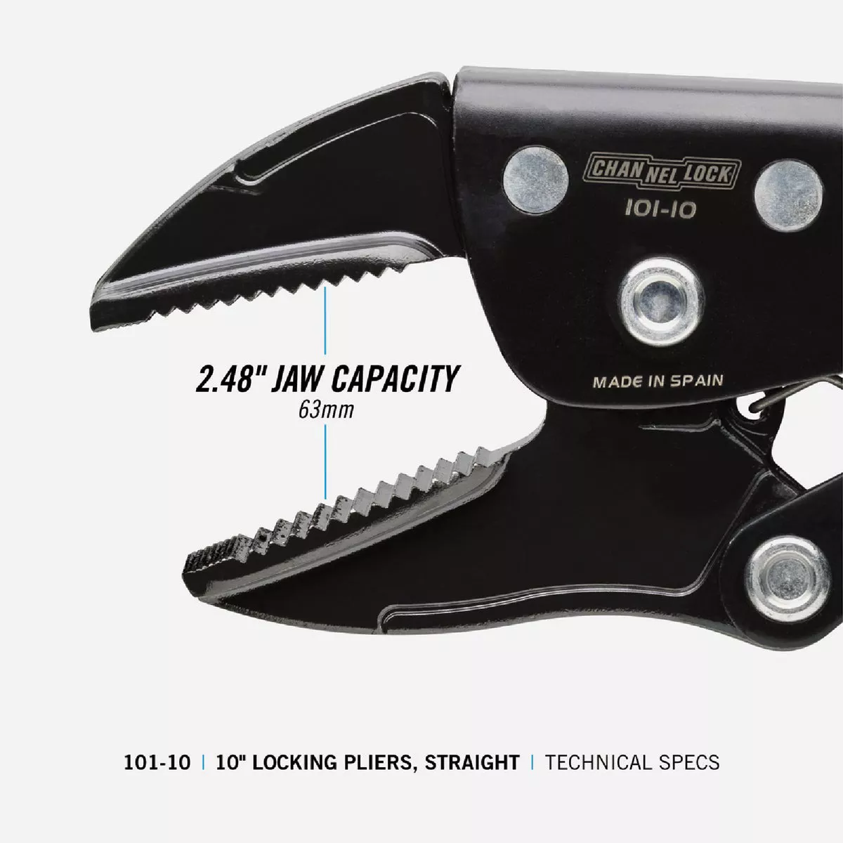 Channellock 10 In. Straight Jaw Locking Pliers - photo 4