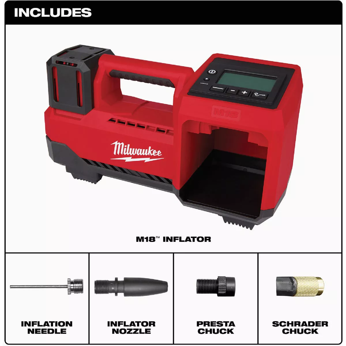 Milwaukee M18 18V Lithium-Ion 150 psi Cordless Inflator (Tool Only) - photo 2