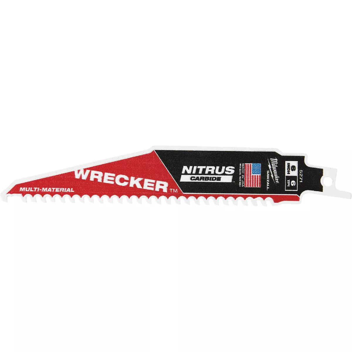 Milwaukee SAWZALL The WRECKER 6 In. 6 TPI Multi-Material Demolition Reciprocating Saw Blade with Nitrus Carbide Teeth - photo 2