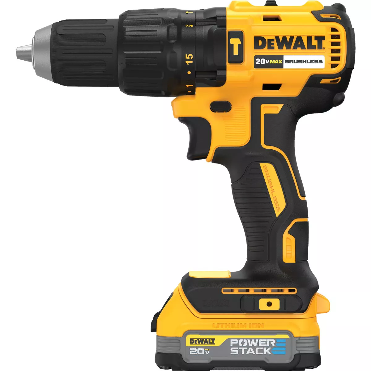 DEWALT 20V MAX 2-Tool Brushless Cordless Hammer Drill/Driver & Impact Driver Combo Kit with (2) 1.7 Ah POWERSTACK Batteries & Charger - photo 2