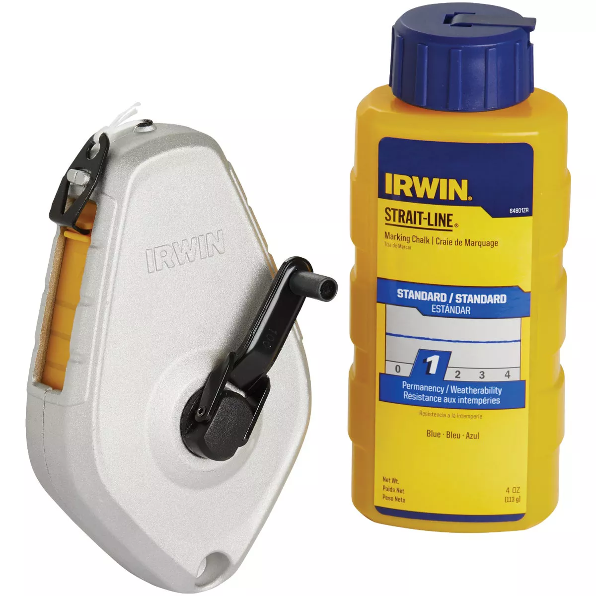 Irwin STRAIT-LINE 100 Ft. Classic Chalk Line Reel and Chalk, Blue - photo 2