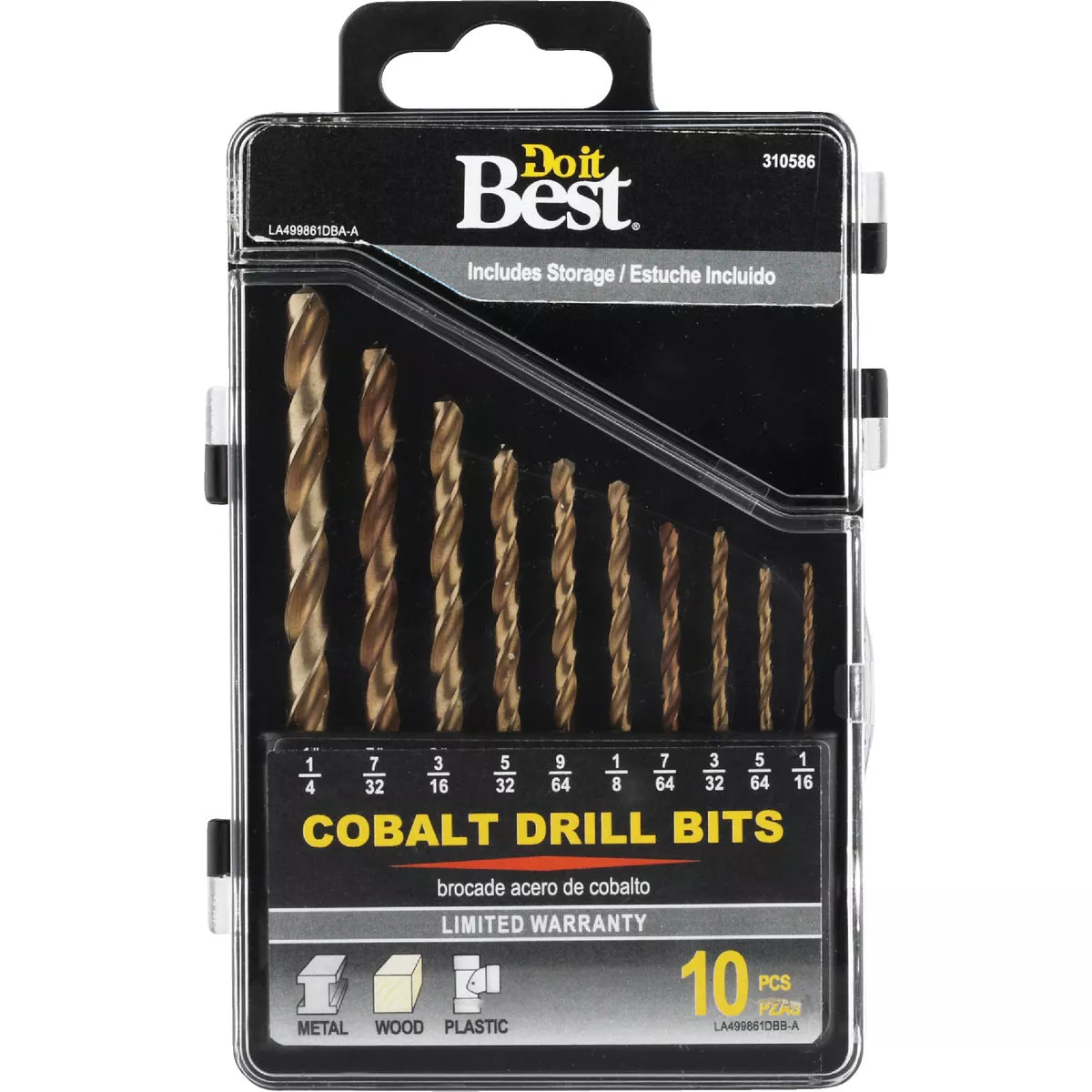 Do it Best 10-Piece Cobalt Drill Bit Set, 1/16 In. thru 1/4 In. - photo 2