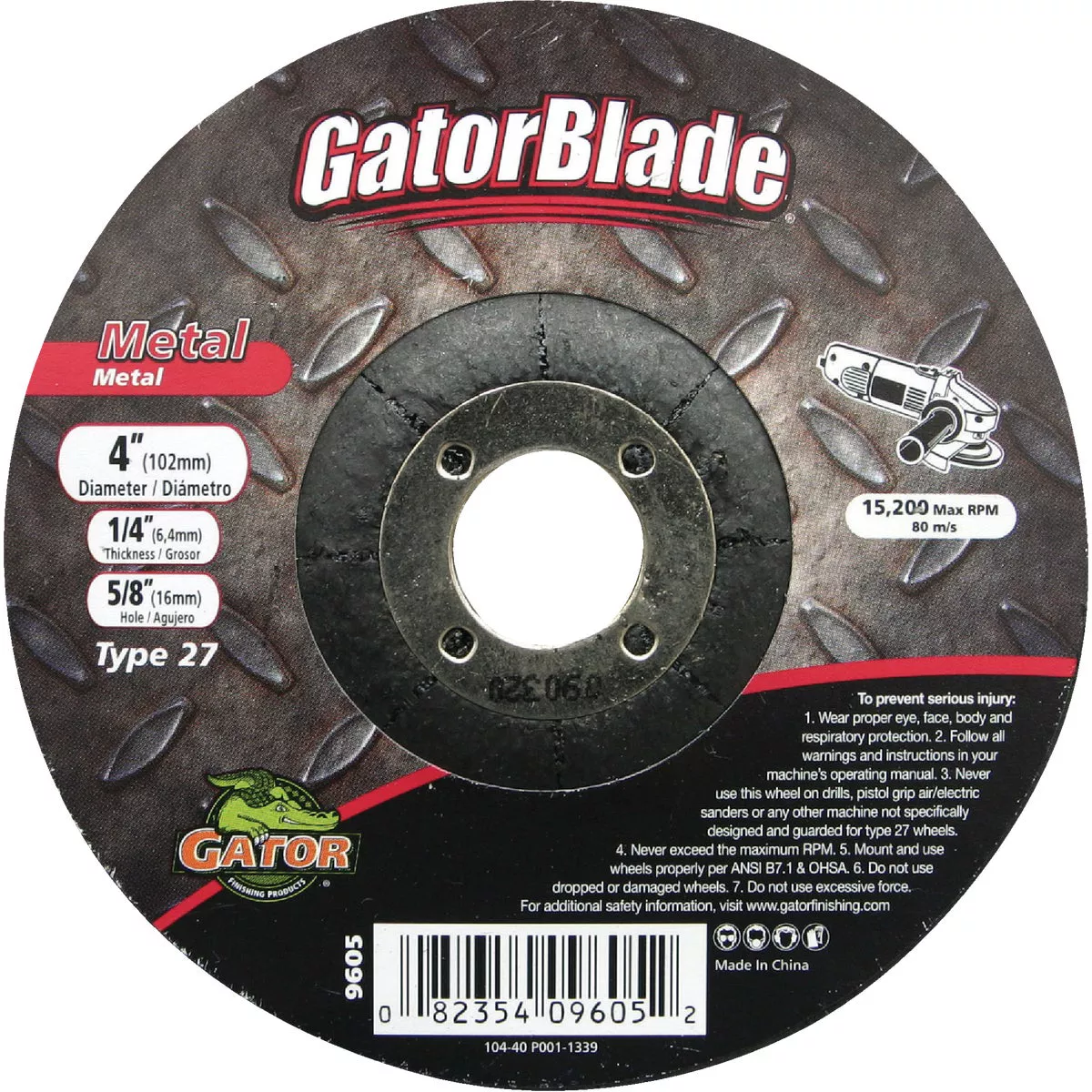 Gator Blade Type 27 4 In. x 1/4 In. x 5/8 In. Metal Cut-Off Wheel