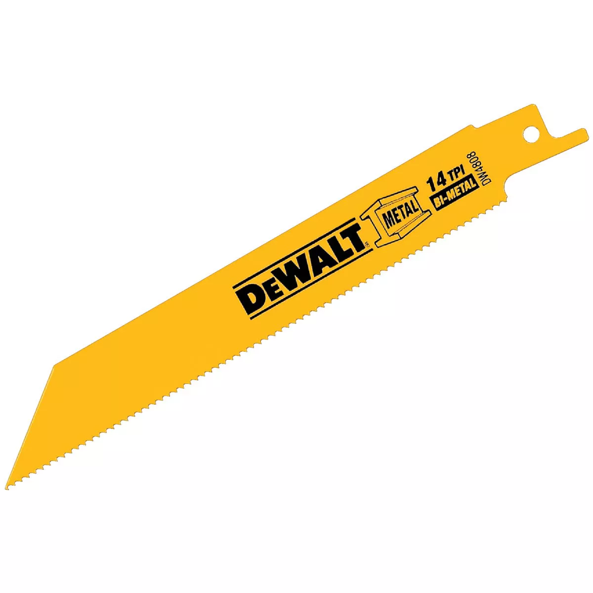 DEWALT 6 In. 14 TPI Bi-Metal Metal Reciprocating Saw Blade (5-Pack)