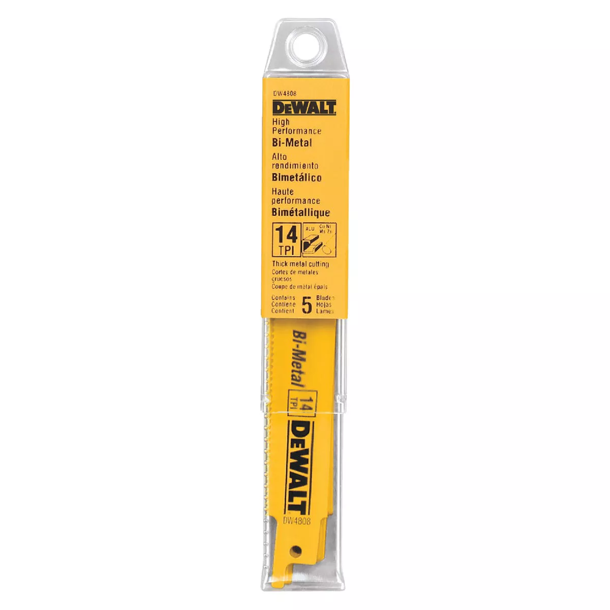 DEWALT 6 In. 14 TPI Bi-Metal Metal Reciprocating Saw Blade (5-Pack) - photo 2