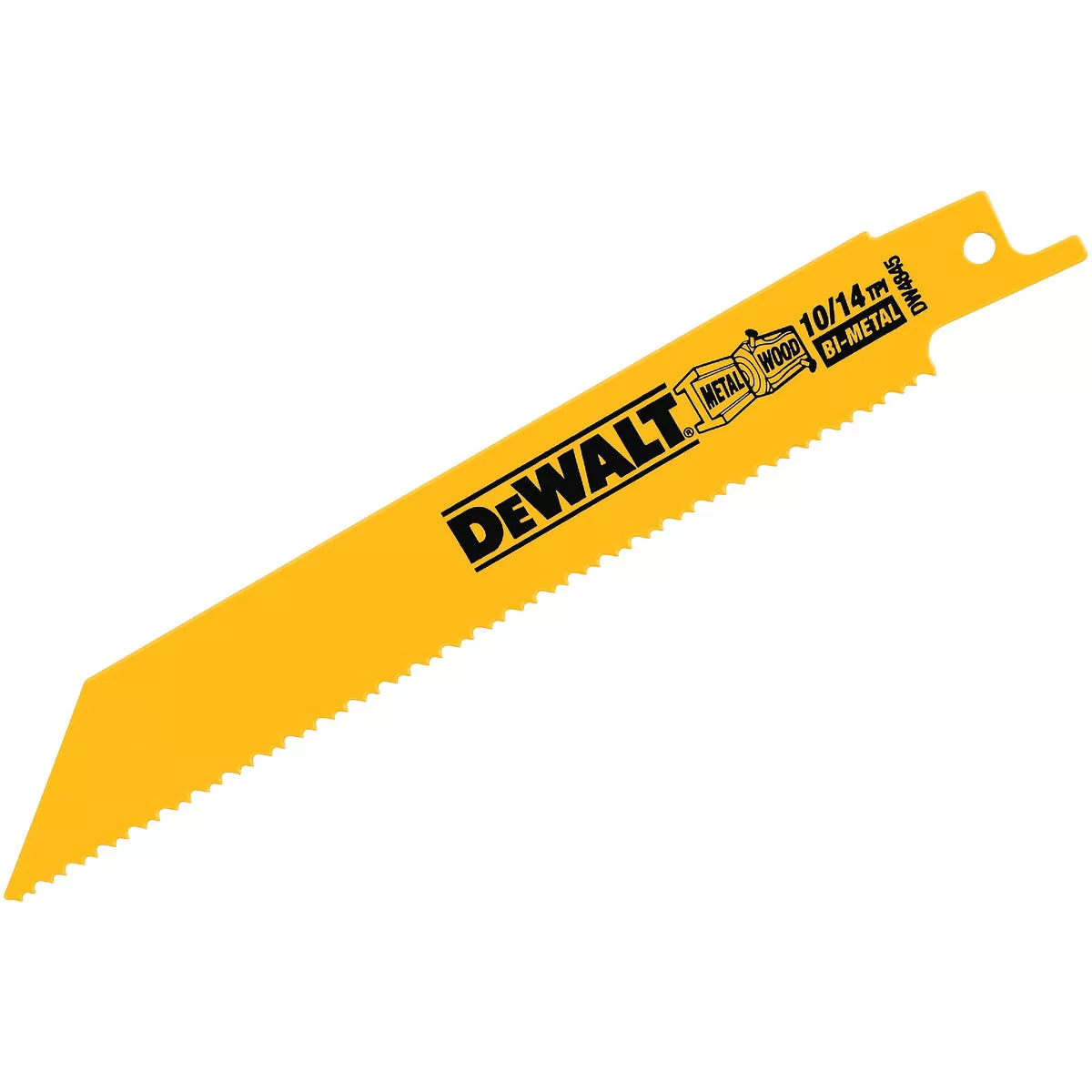 DEWALT 6 In. 10/14 TPI Bi-Metal General Purpose Reciprocating Saw Blade (5-Pack)
