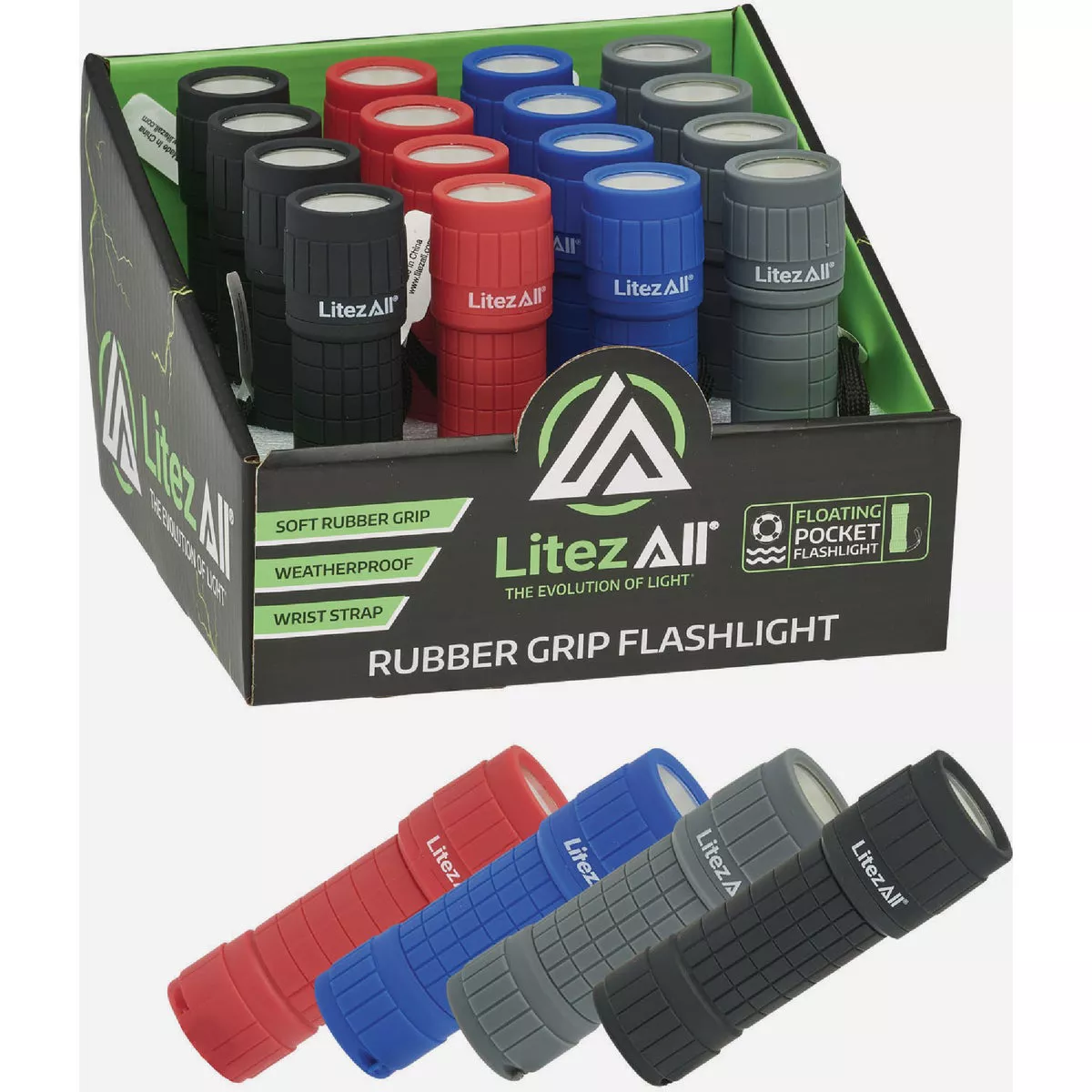 LitezAll Promier Products 100 Lm. Rubberized Pocket COB LED Flashlight-