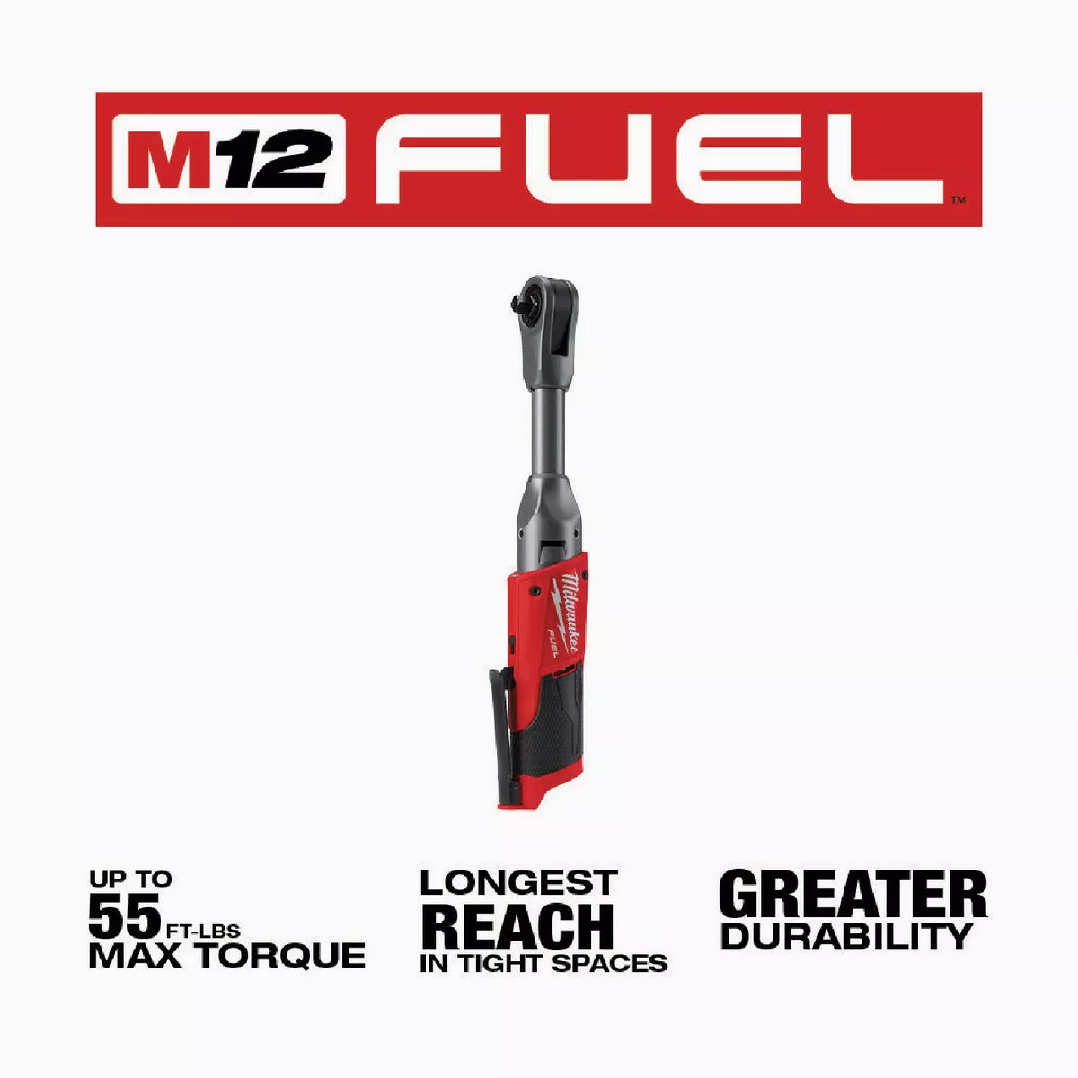 Milwaukee M12 FUEL 12-Volt Lithium-Ion Brushless 3/8 In. Extended Reach Cordless Ratchet (Tool Only) - photo 2